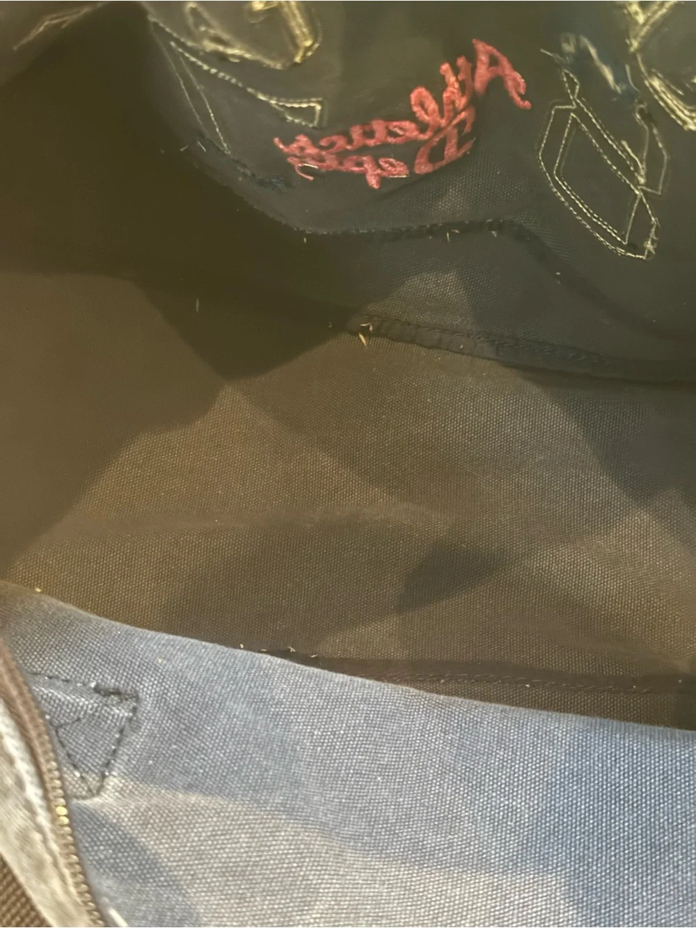 Aeropostale Navy Canvas Duffel with Embroidered Crest